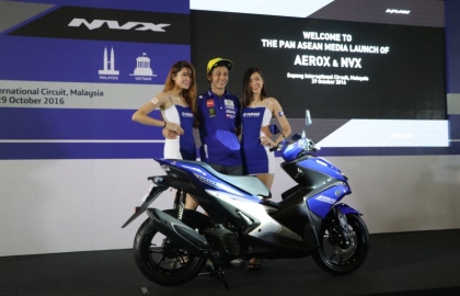 Valentino Rossi xuất hiện trong buổi họp báo siêu xe ga NVX tại Malaysia